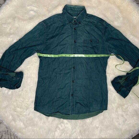 Sz Small Drykorn Denim Blue Collar Shirt - Picture 1 of 11